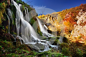 Autumn landscape in Plitvice Lakes National Park, CroatiaÃ¢â¬Å½ photo